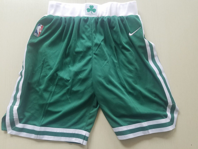 2018 Men NBA Nike Boston Celtics green shorts->->NBA Jersey